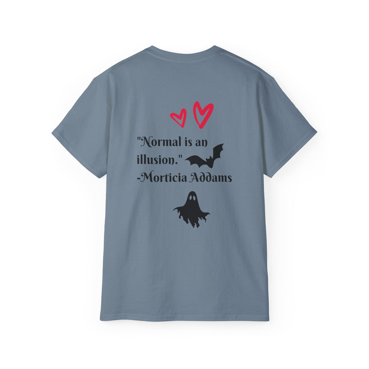 Dead Cute Goth T-Shirt — "Normal Is An Illusion" Morticia‑Style Tee