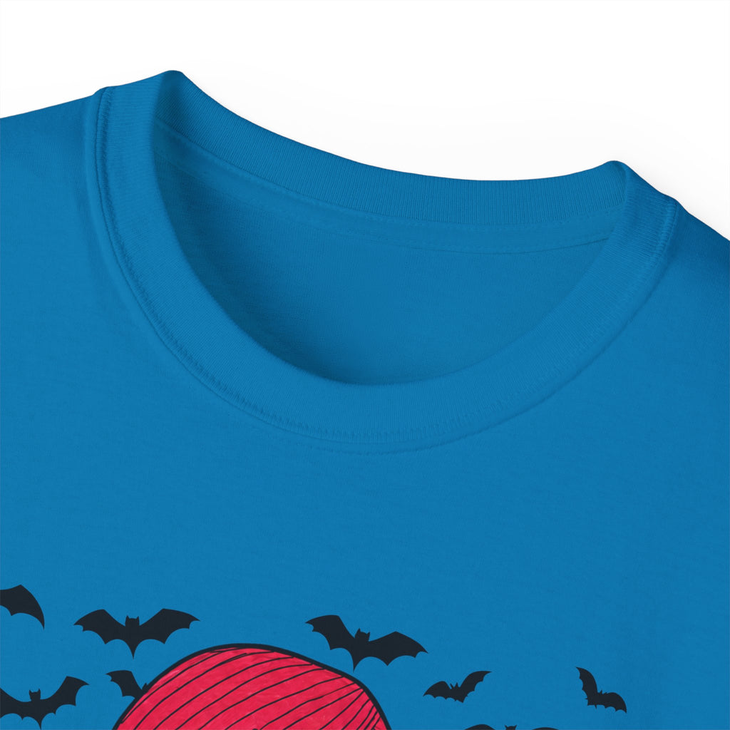 Dead Cute Goth Girl T-Shirt — Red-Haired Girl with Bats