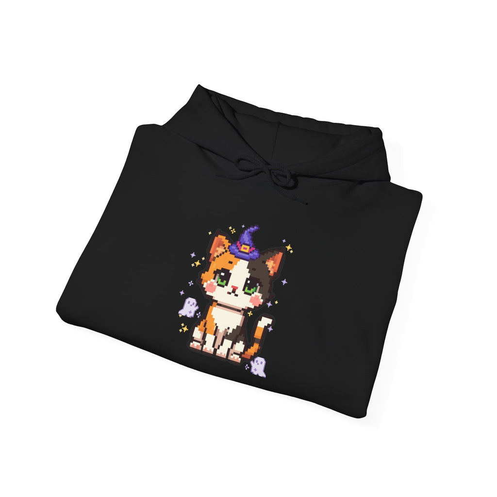 Cat Witch Hoodie — Cute Calico Kitten in Witch Hat Sweatshirt
