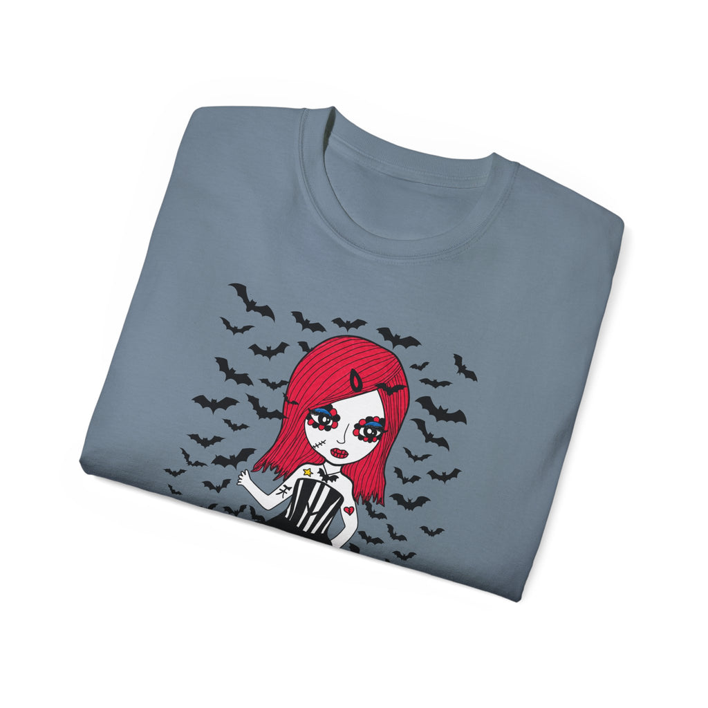 Dead Cute Goth T-Shirt — "Normal Is An Illusion" Morticia‑Style Tee