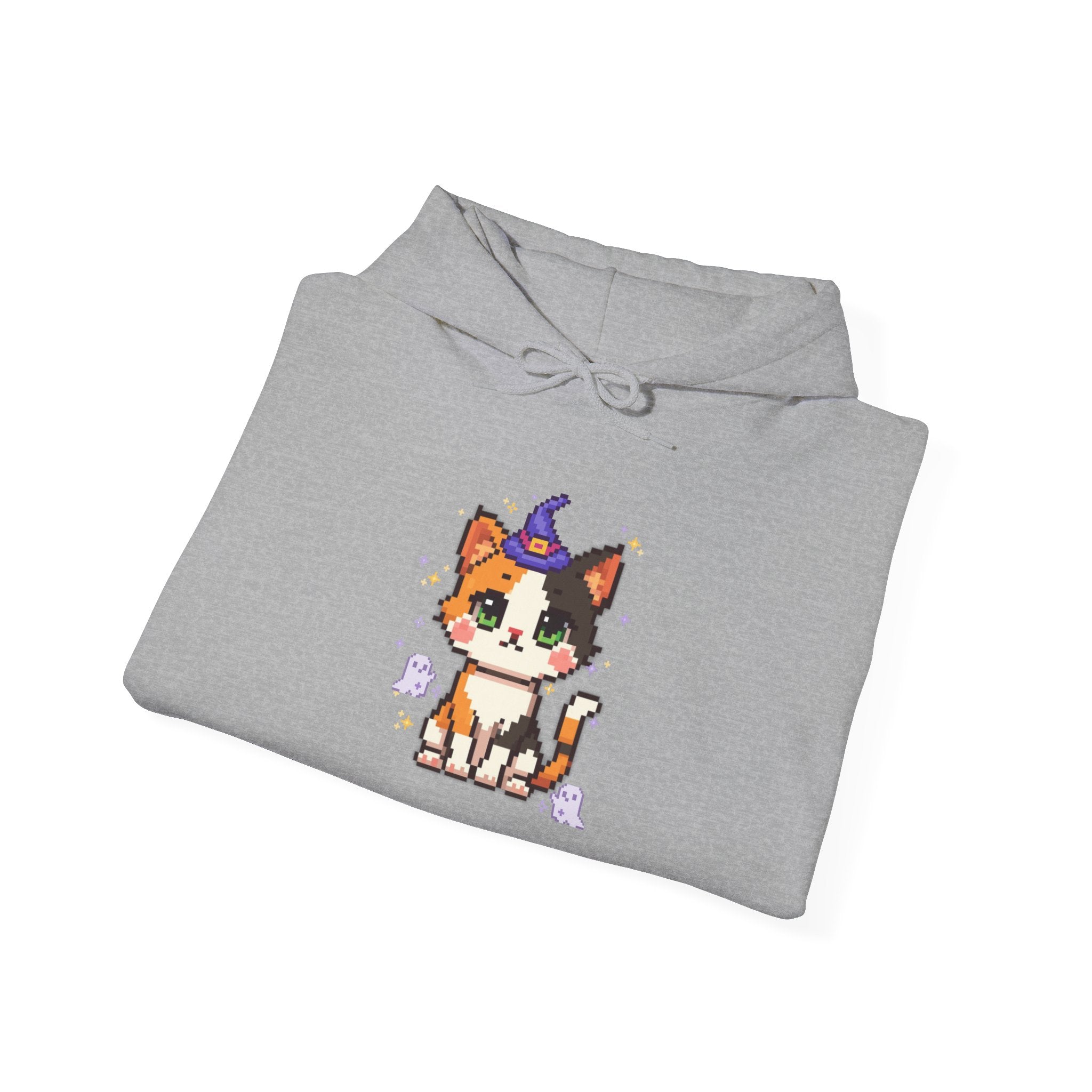 Cat Witch Hoodie — Cute Calico Kitten in Witch Hat Sweatshirt