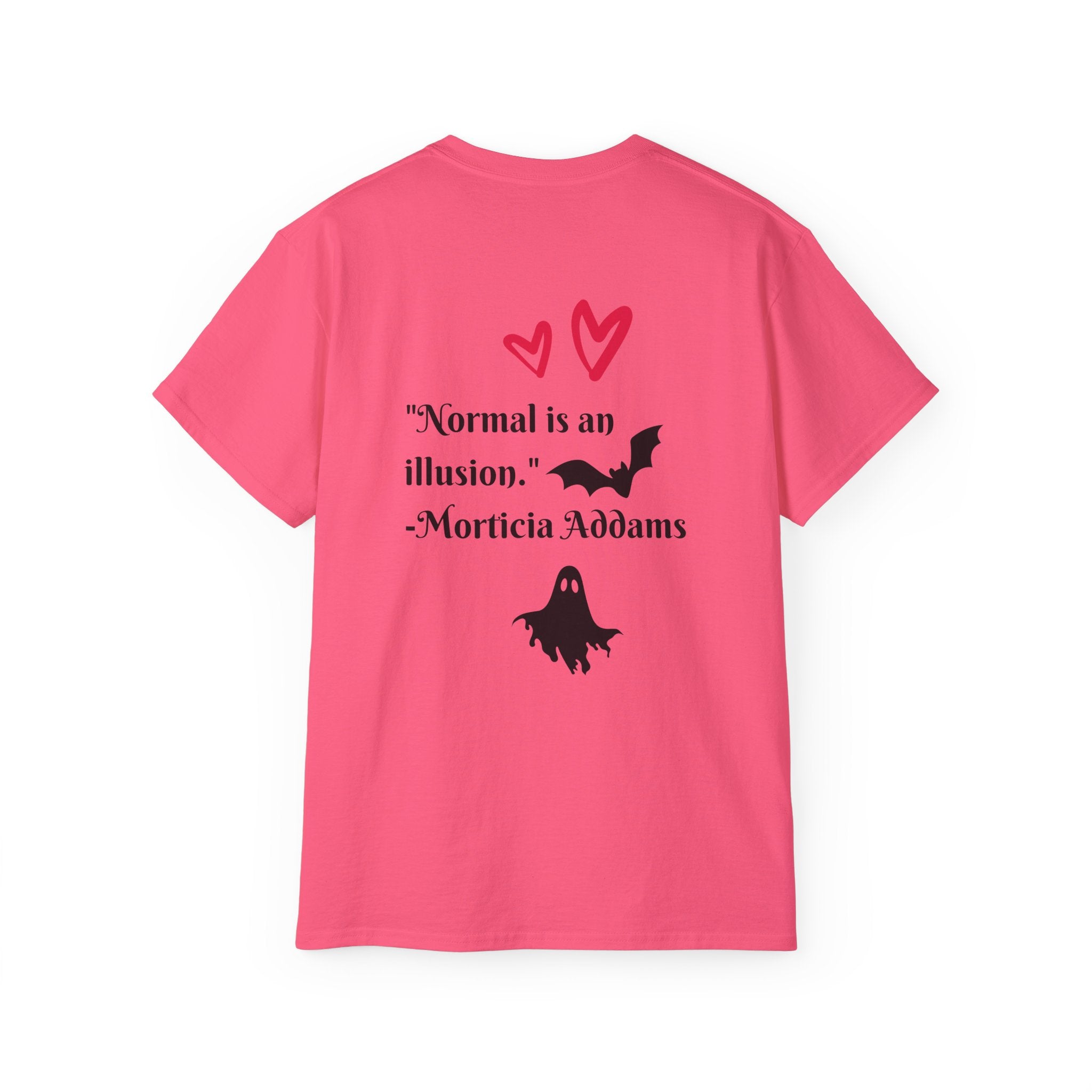 Dead Cute Goth T-Shirt — "Normal Is An Illusion" Morticia‑Style Tee