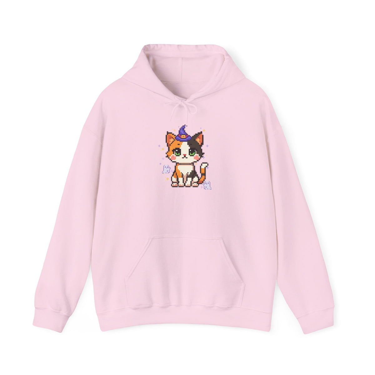 Cat Witch Hoodie — Cute Calico Kitten in Witch Hat Sweatshirt