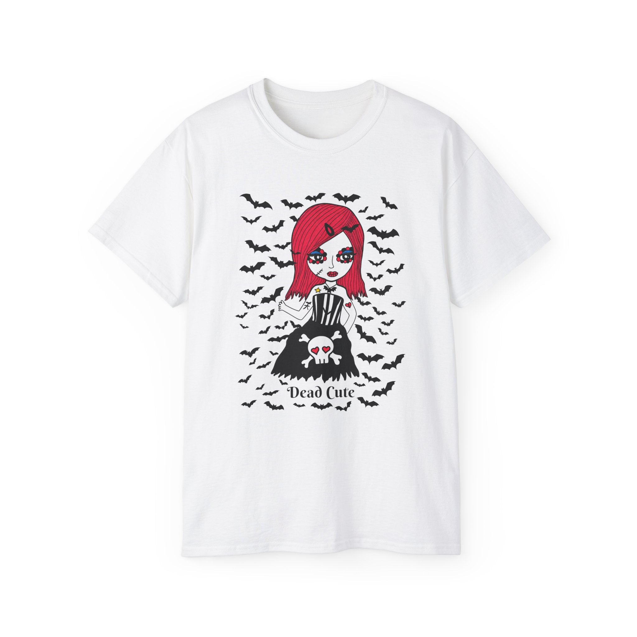 Dead Cute Goth T-Shirt — "Normal Is An Illusion" Morticia‑Style Tee