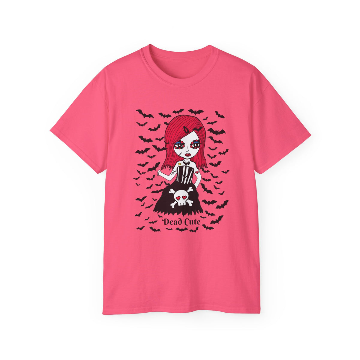 Dead Cute Goth T-Shirt — "Normal Is An Illusion" Morticia‑Style Tee