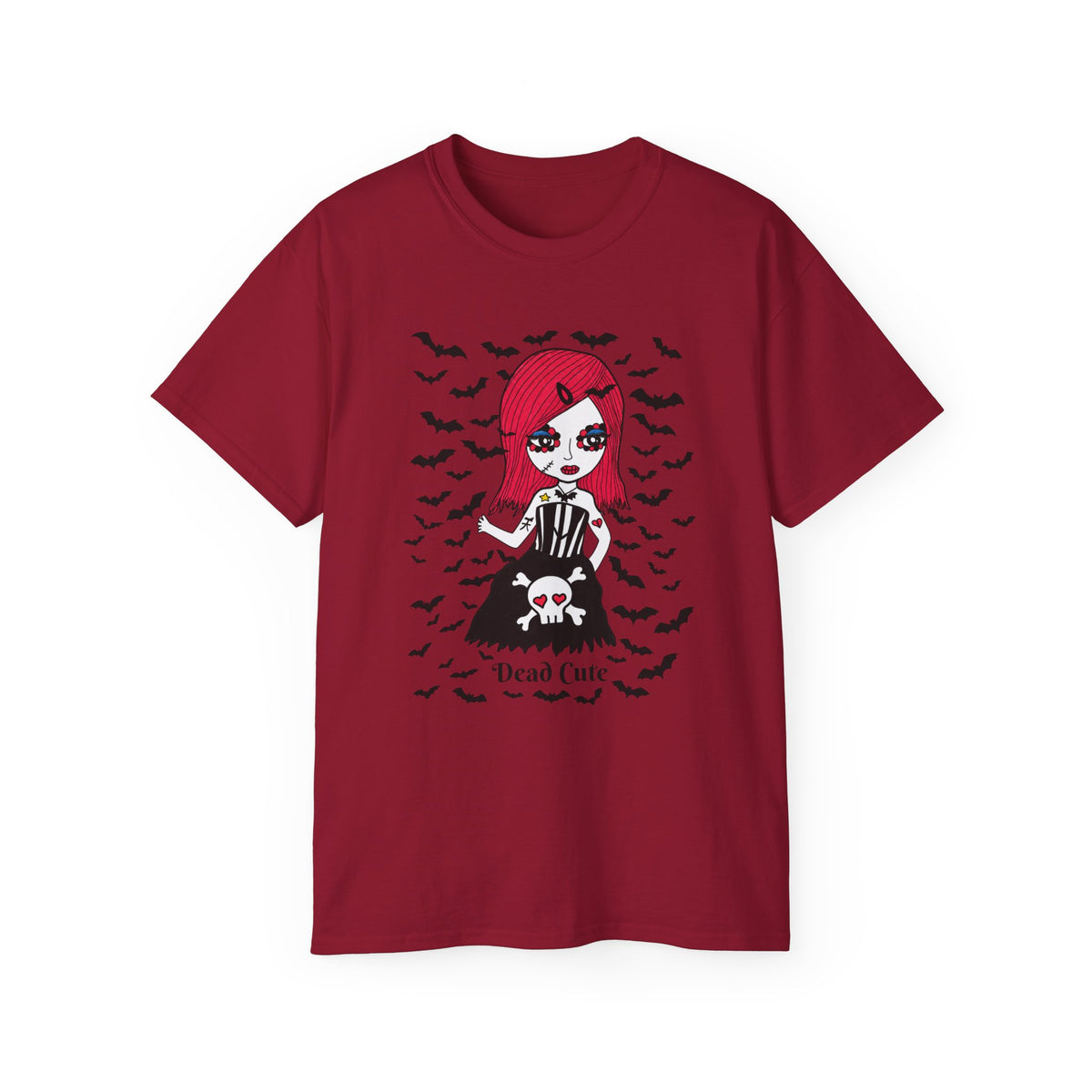 Dead Cute Goth T-Shirt — "Normal Is An Illusion" Morticia‑Style Tee