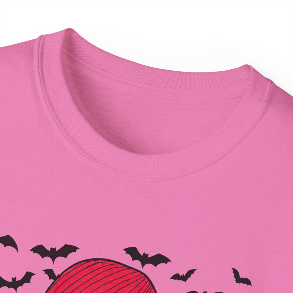Dead Cute Goth Girl T-Shirt — Red-Haired Girl with Bats