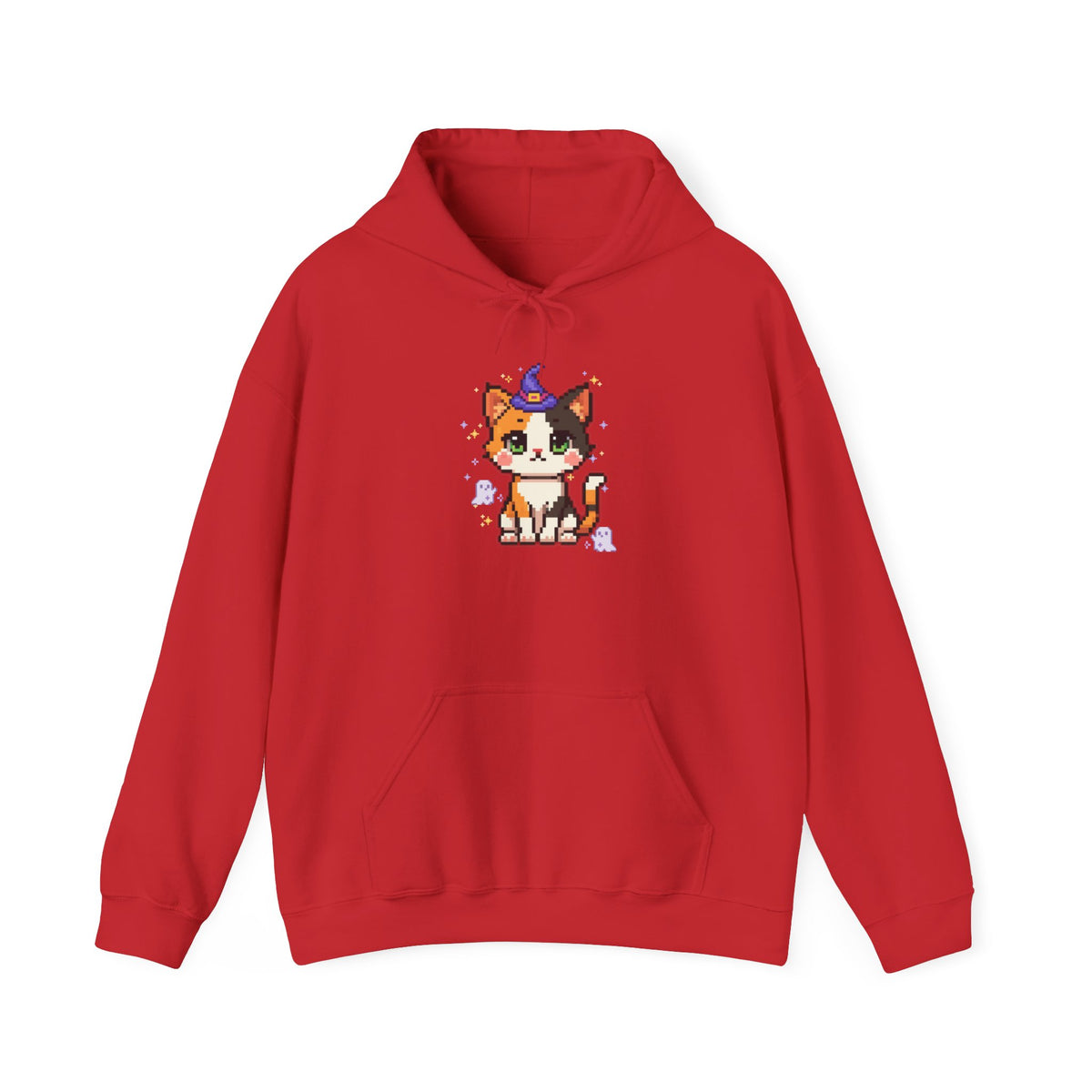 Cat Witch Hoodie — Cute Calico Kitten in Witch Hat Sweatshirt