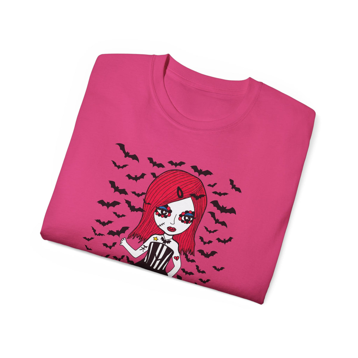 Dead Cute Goth T-Shirt — "Normal Is An Illusion" Morticia‑Style Tee