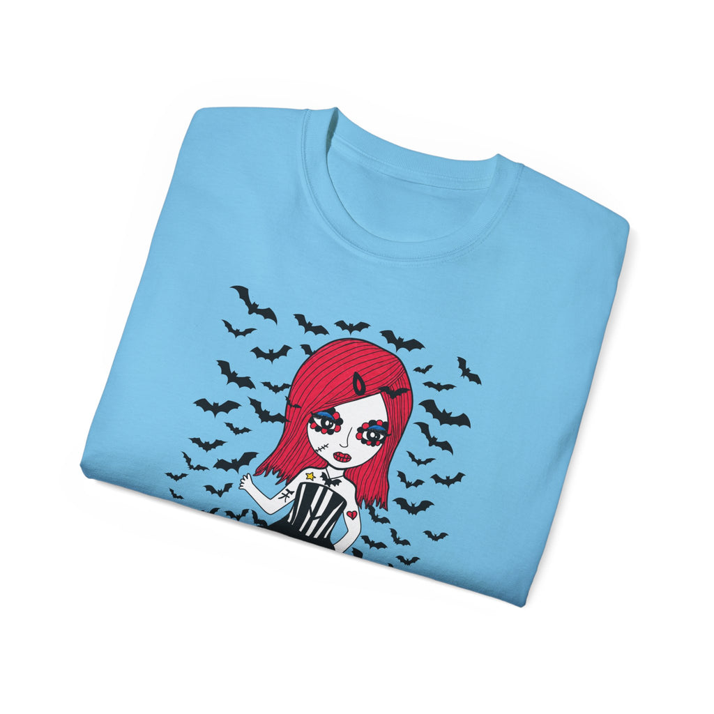 Dead Cute Goth T-Shirt — "Normal Is An Illusion" Morticia‑Style Tee