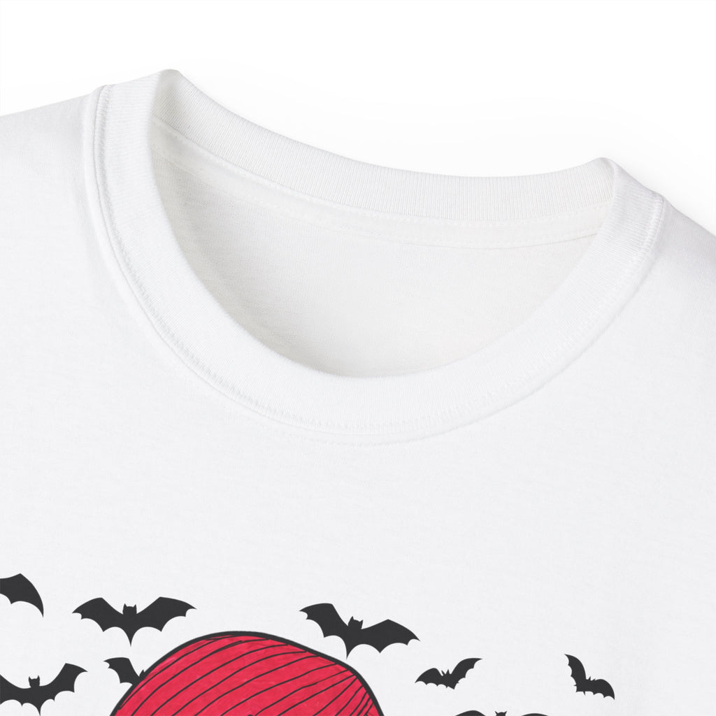 Dead Cute Goth Girl T-Shirt — Red-Haired Girl with Bats