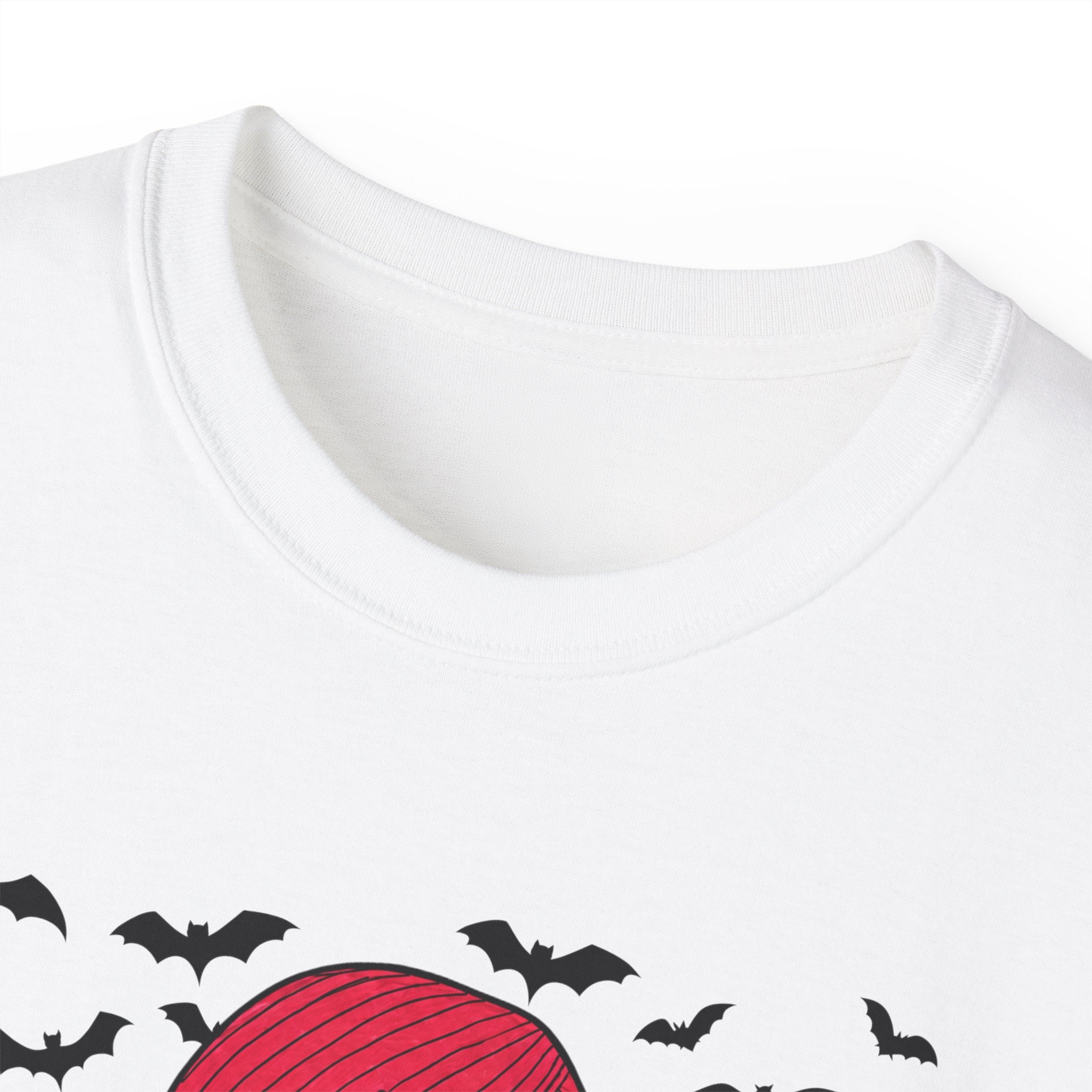 Dead Cute Goth Girl T-Shirt — Red-Haired Girl with Bats