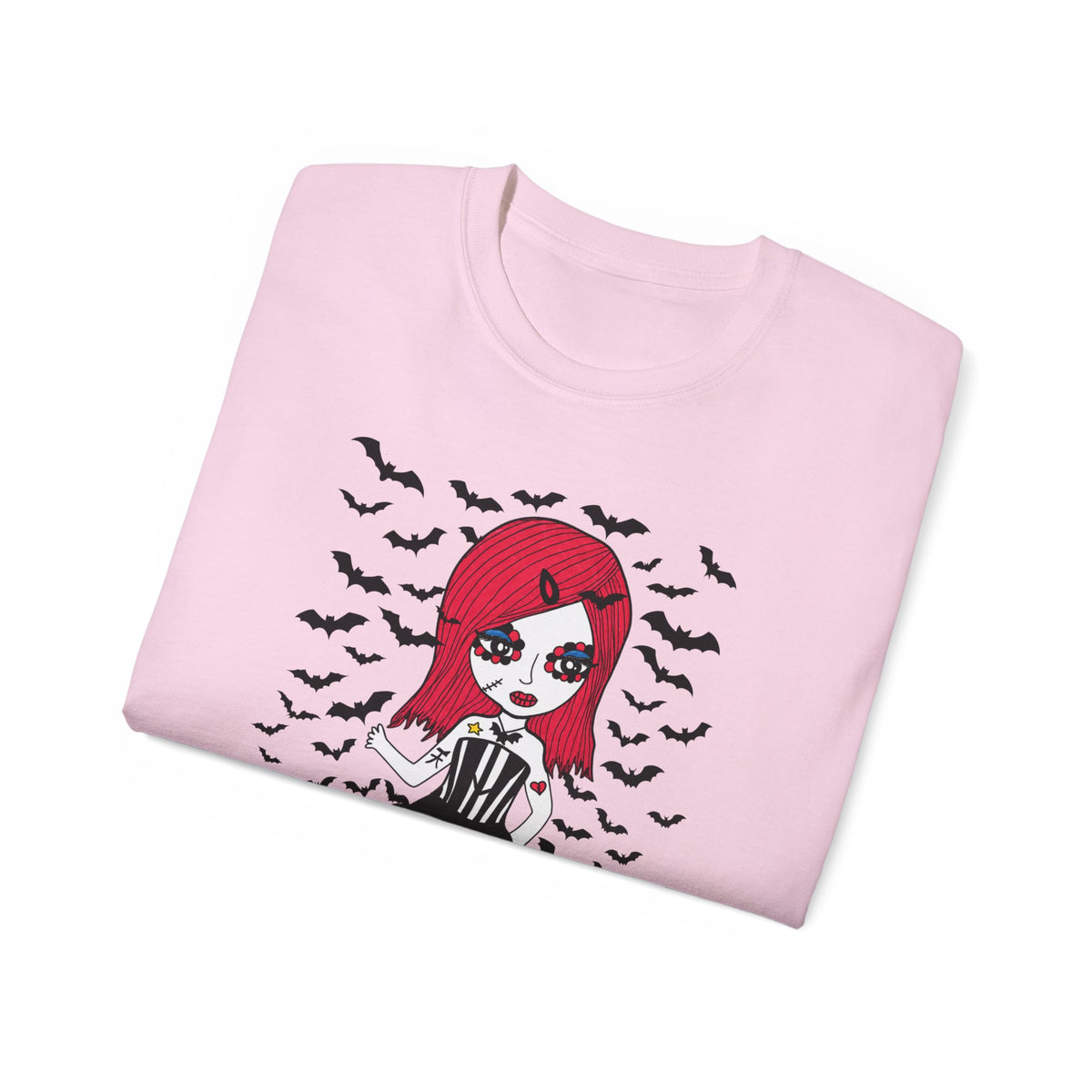Dead Cute Goth T-Shirt — "Normal Is An Illusion" Morticia‑Style Tee