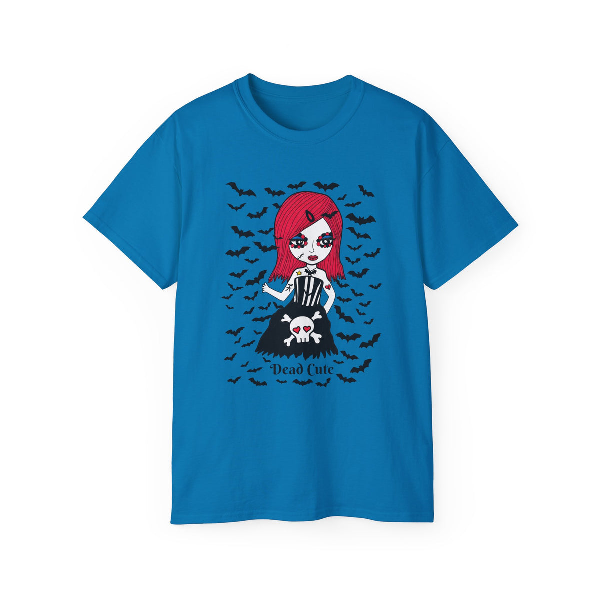 Dead Cute Goth T-Shirt — "Normal Is An Illusion" Morticia‑Style Tee