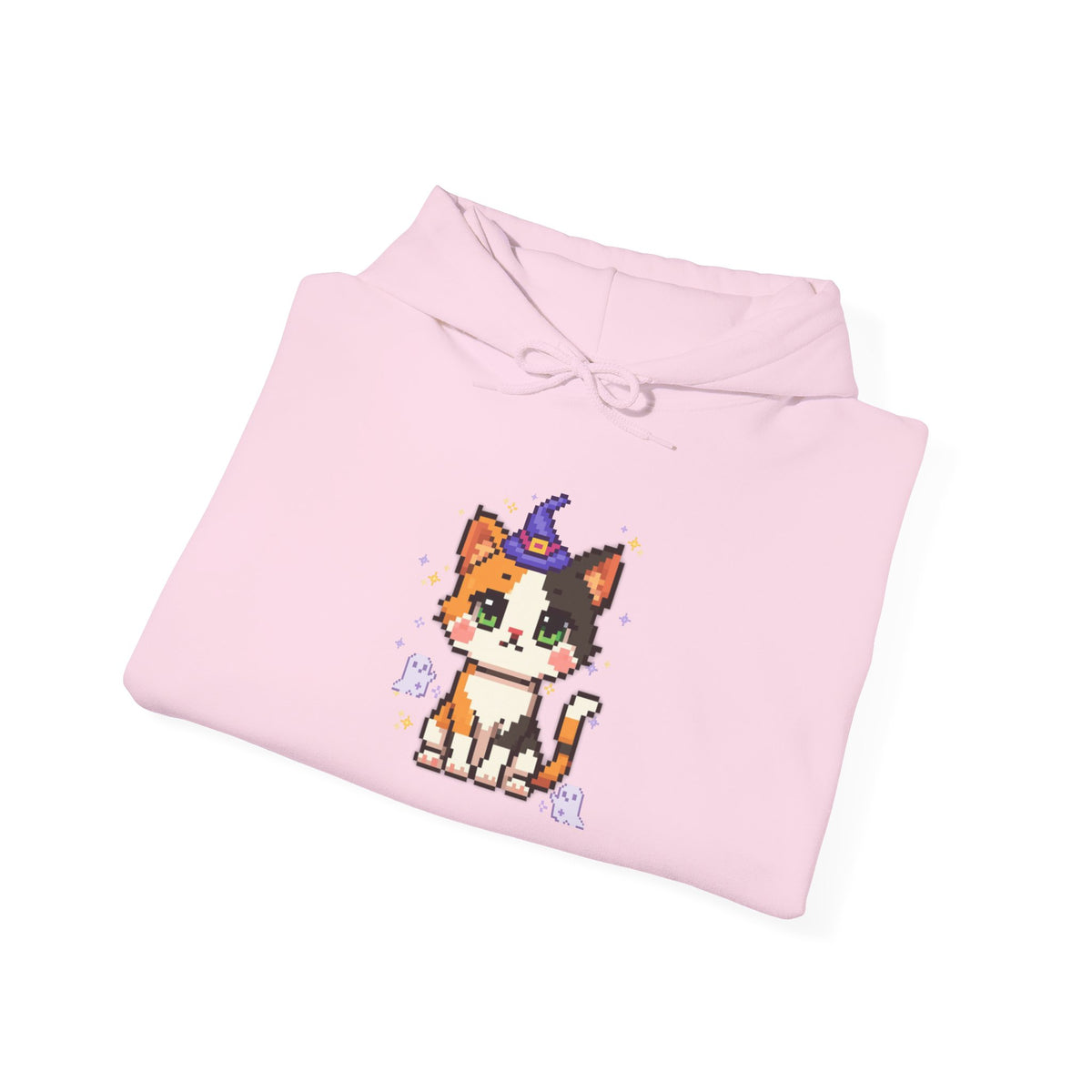Cat Witch Hoodie — Cute Calico Kitten in Witch Hat Sweatshirt