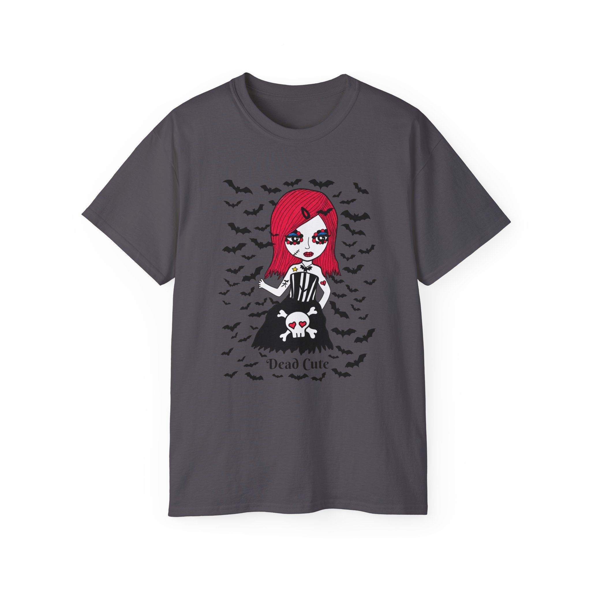 Dead Cute Goth T-Shirt — "Normal Is An Illusion" Morticia‑Style Tee