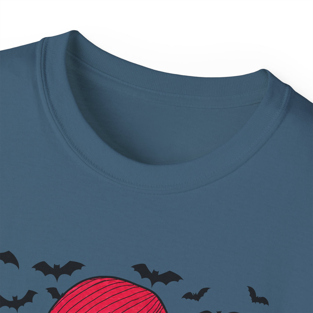 Dead Cute Goth Girl T-Shirt — Red-Haired Girl with Bats