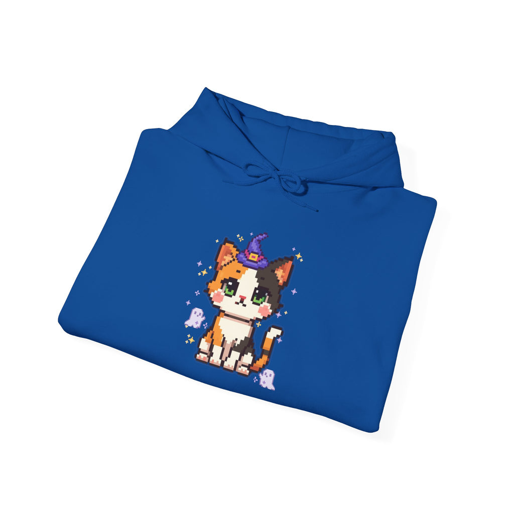Cat Witch Hoodie — Cute Calico Kitten in Witch Hat Sweatshirt
