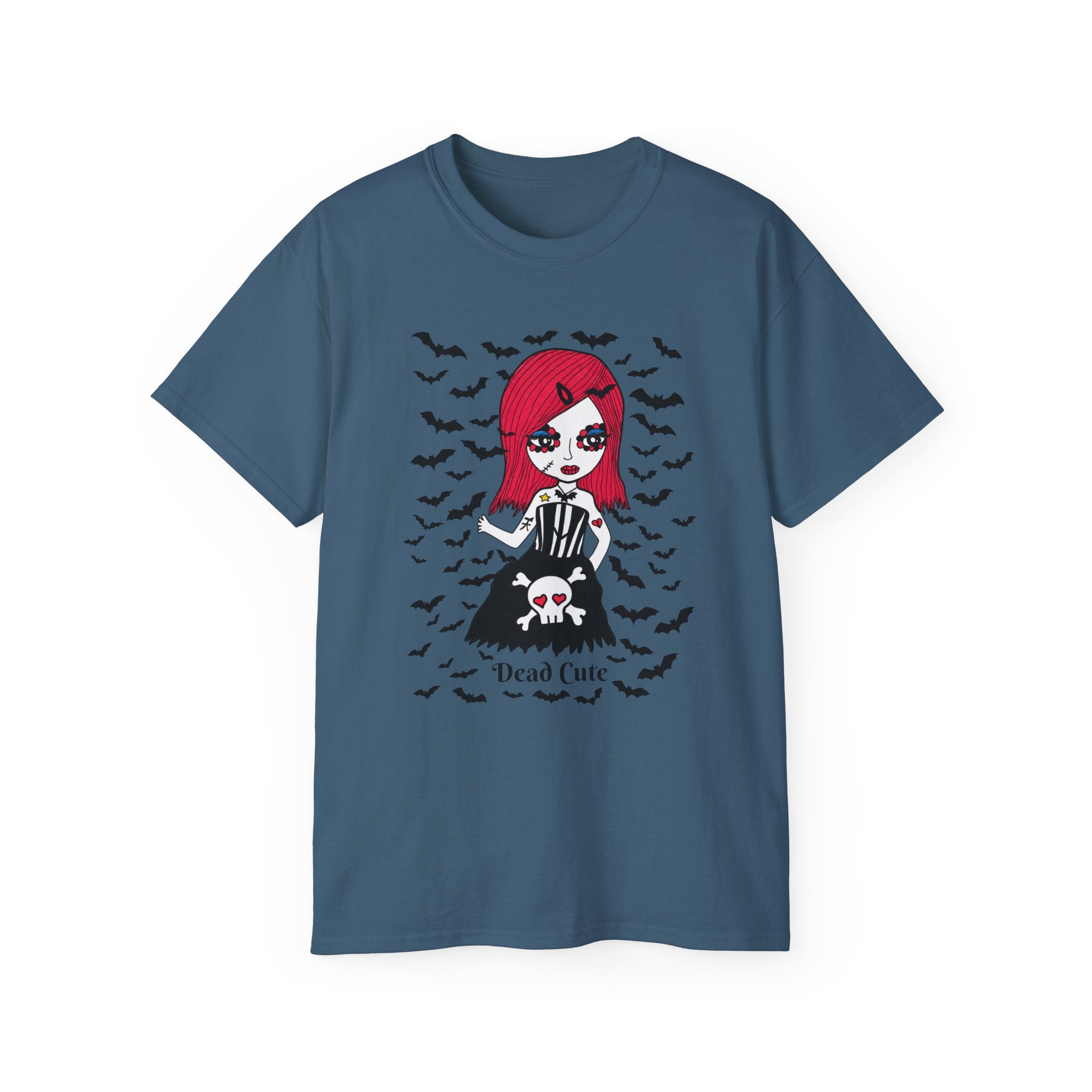 Dead Cute Goth T-Shirt — "Normal Is An Illusion" Morticia‑Style Tee
