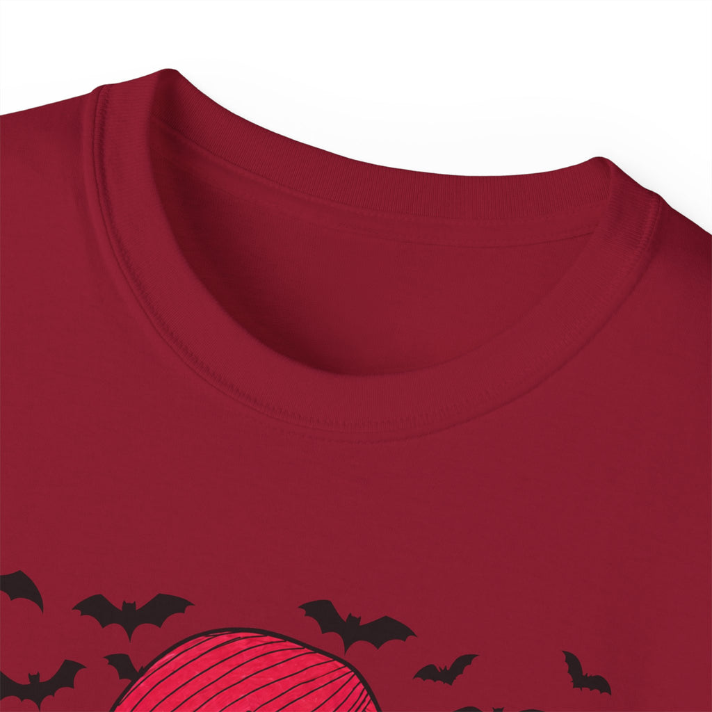 Dead Cute Goth Girl T-Shirt — Red-Haired Girl with Bats