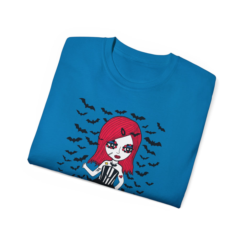 Dead Cute Goth T-Shirt — "Normal Is An Illusion" Morticia‑Style Tee