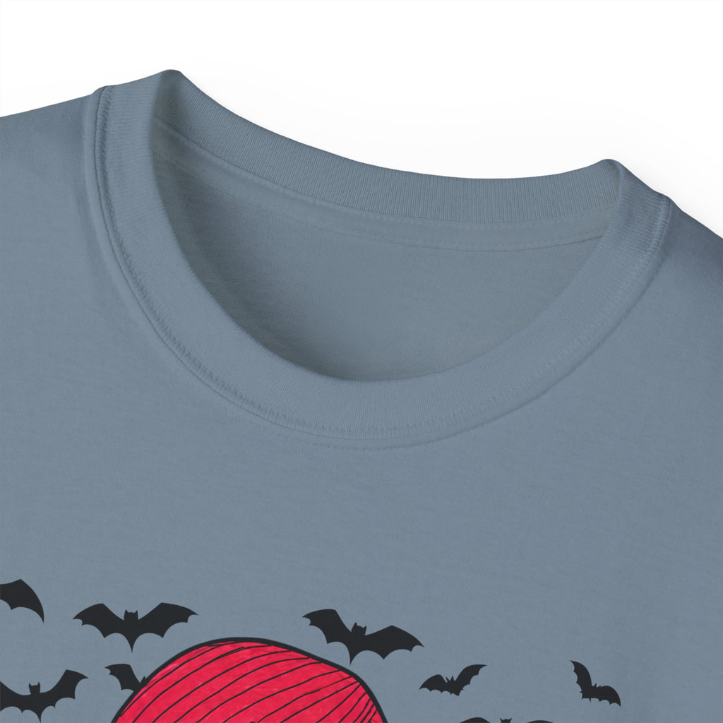 Dead Cute Goth Girl T-Shirt — Red-Haired Girl with Bats
