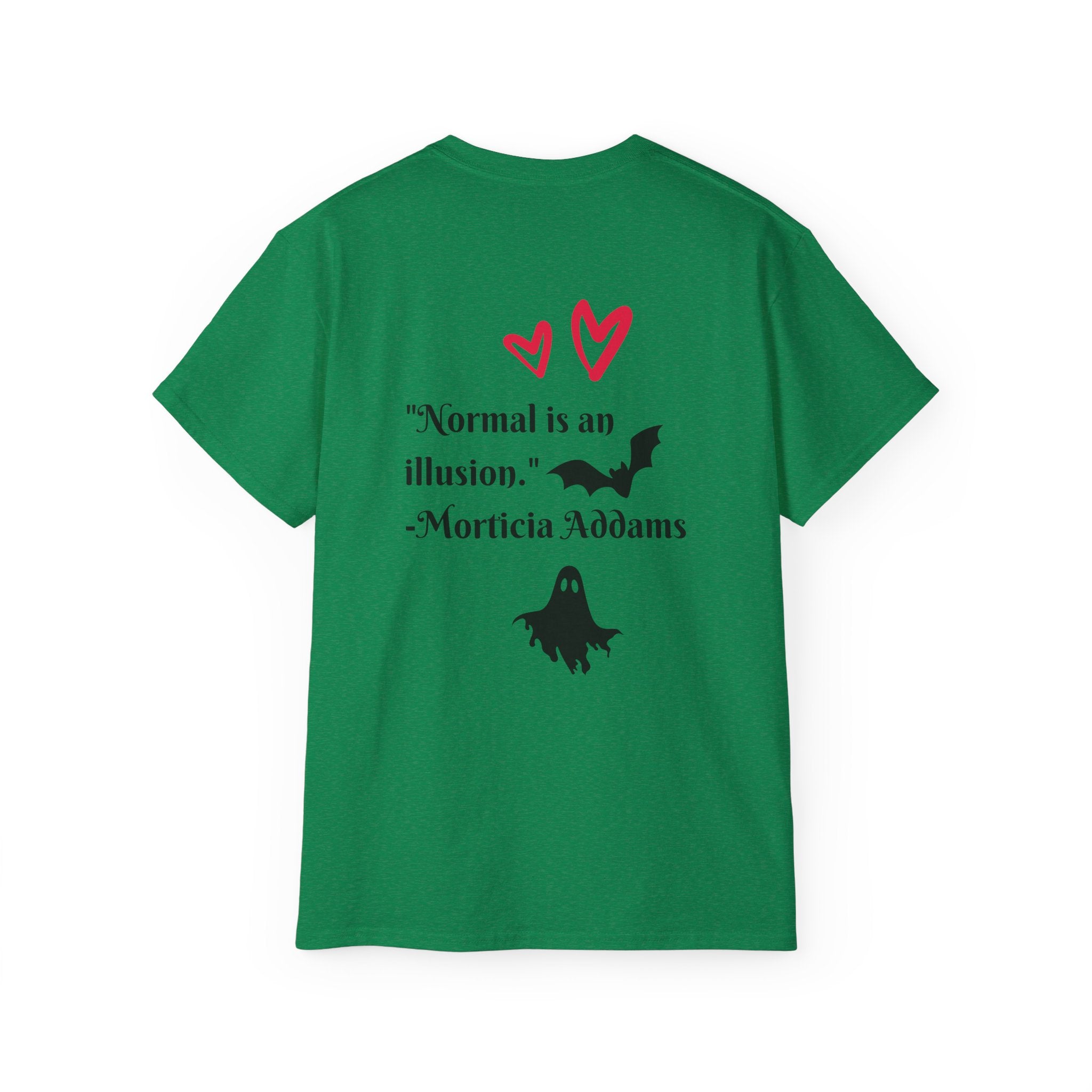 Dead Cute Goth T-Shirt — "Normal Is An Illusion" Morticia‑Style Tee