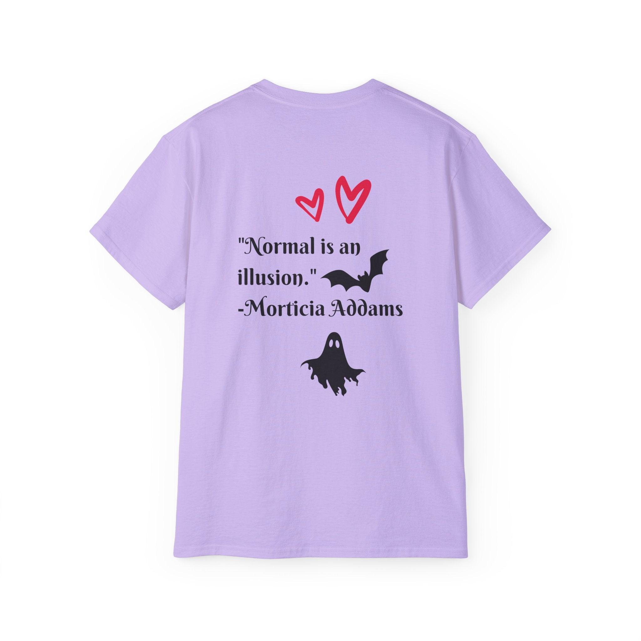 Dead Cute Goth T-Shirt — "Normal Is An Illusion" Morticia‑Style Tee