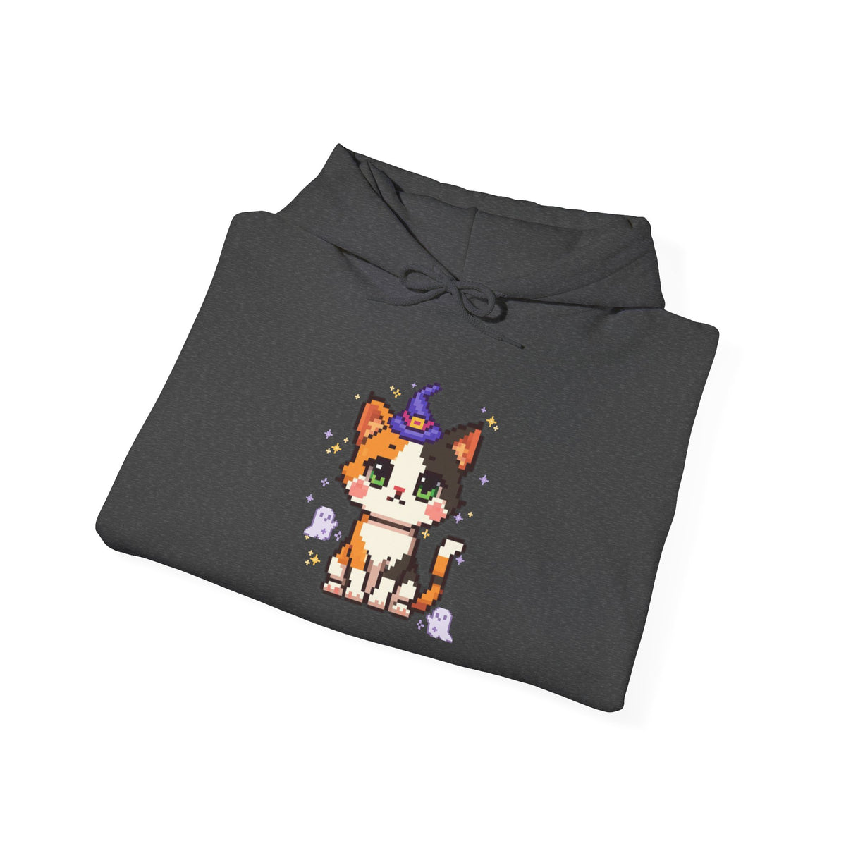 Cat Witch Hoodie — Cute Calico Kitten in Witch Hat Sweatshirt