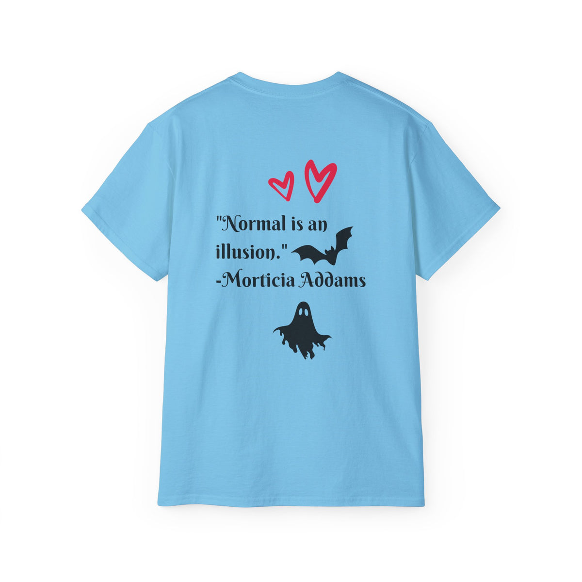 Dead Cute Goth T-Shirt — "Normal Is An Illusion" Morticia‑Style Tee