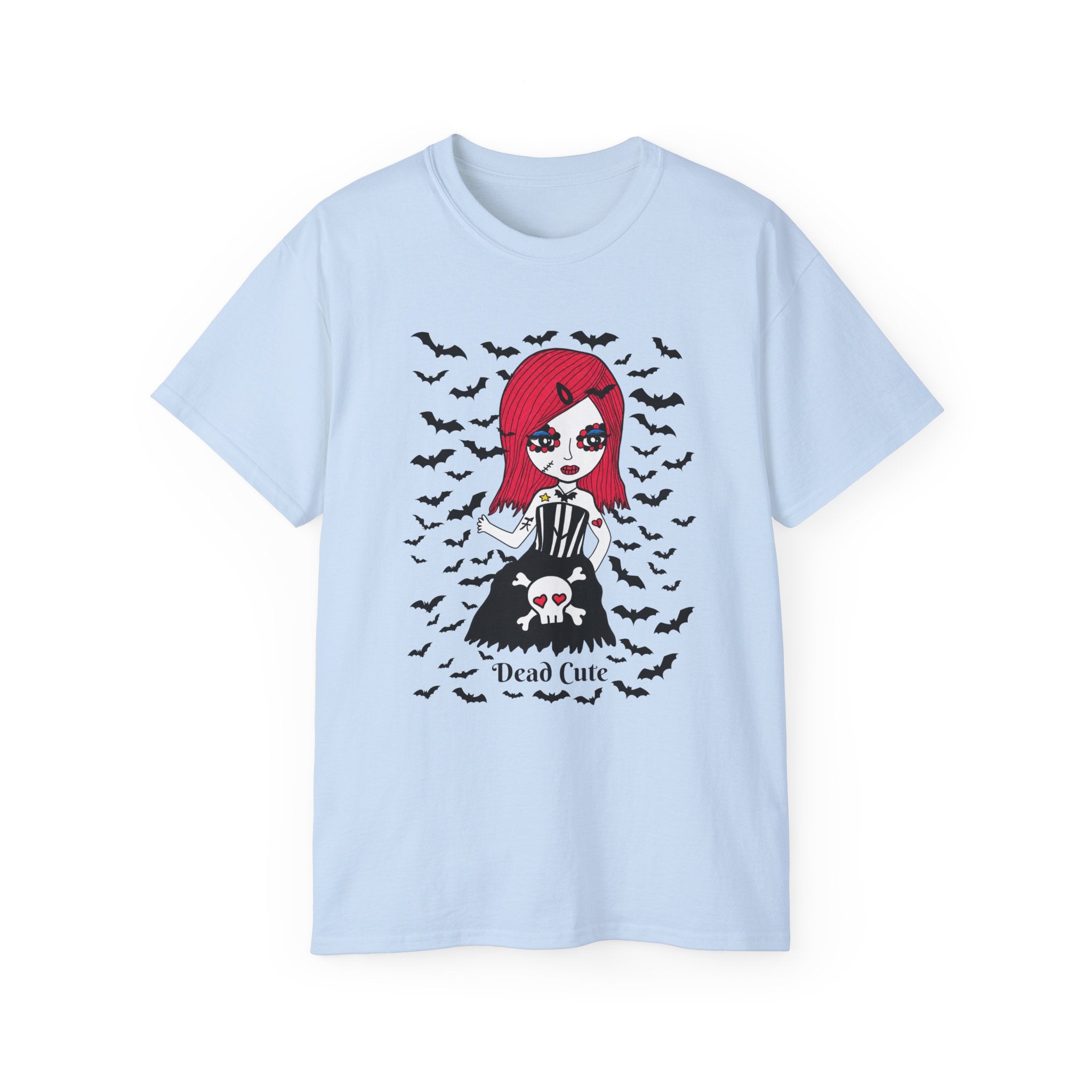Dead Cute Goth T-Shirt — "Normal Is An Illusion" Morticia‑Style Tee