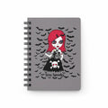 Morticia-Inspired 'Stay Spooky' Spiral Journal — Gothic Cute Notebook with Quote