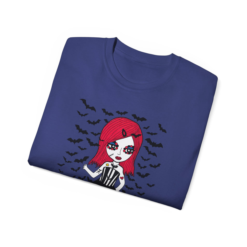 Dead Cute Goth T-Shirt — "Normal Is An Illusion" Morticia‑Style Tee