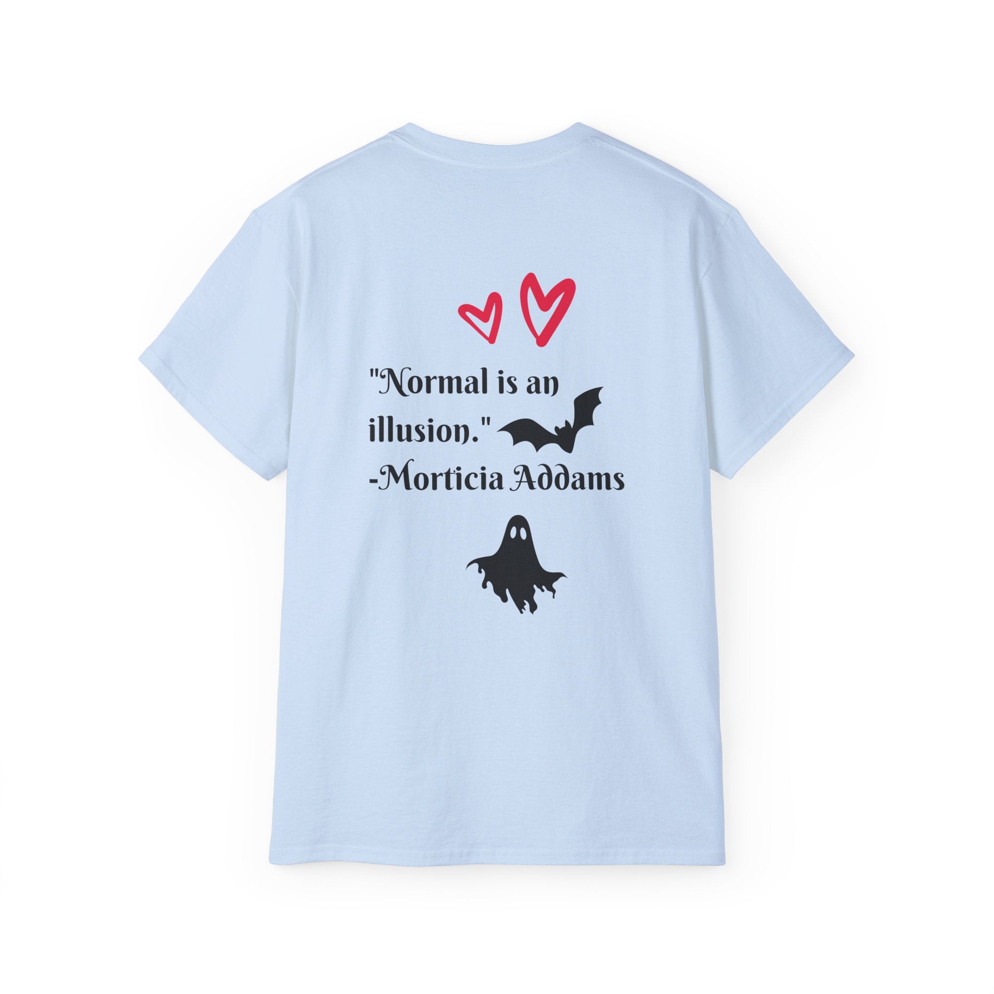 Dead Cute Goth T-Shirt — "Normal Is An Illusion" Morticia‑Style Tee