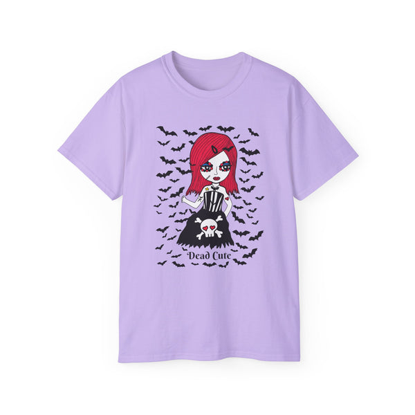 Dead Cute Goth T-Shirt — "Normal Is An Illusion" Morticia‑Style Tee