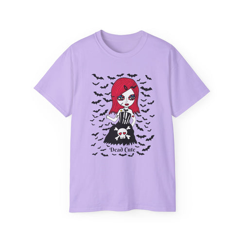 Dead Cute Goth T-Shirt — "Normal Is An Illusion" Morticia‑Style Tee