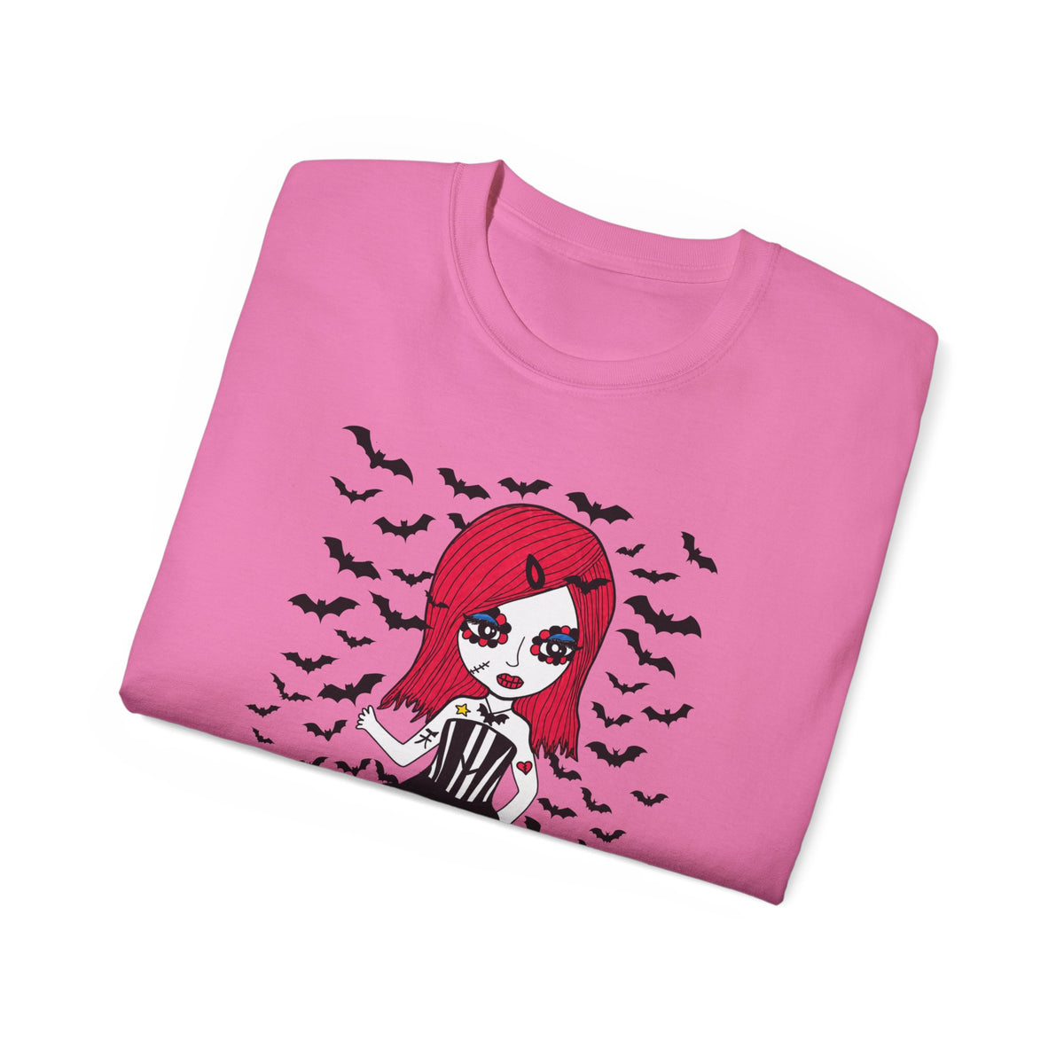 Dead Cute Goth T-Shirt — "Normal Is An Illusion" Morticia‑Style Tee