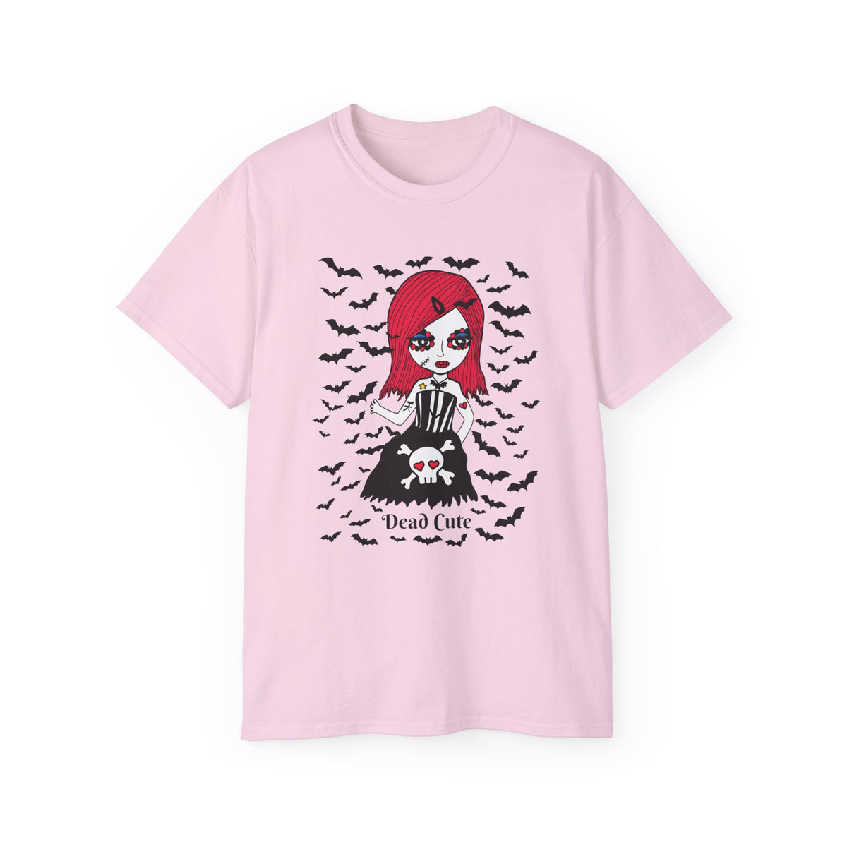 Dead Cute Goth T-Shirt — "Normal Is An Illusion" Morticia‑Style Tee