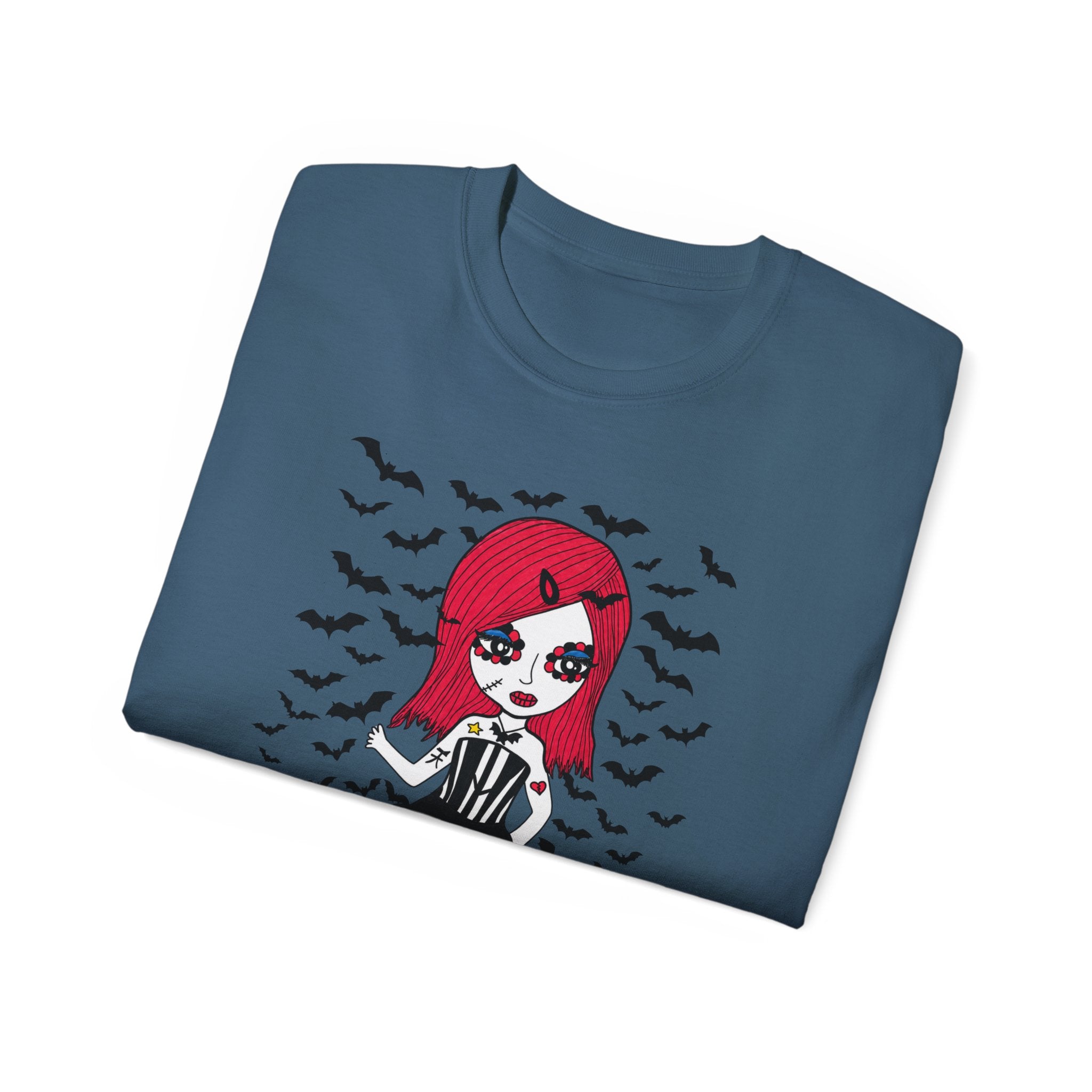 Dead Cute Goth T-Shirt — "Normal Is An Illusion" Morticia‑Style Tee