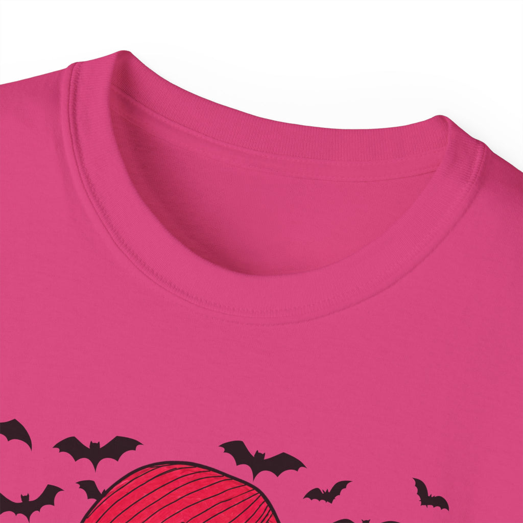 Dead Cute Goth Girl T-Shirt — Red-Haired Girl with Bats