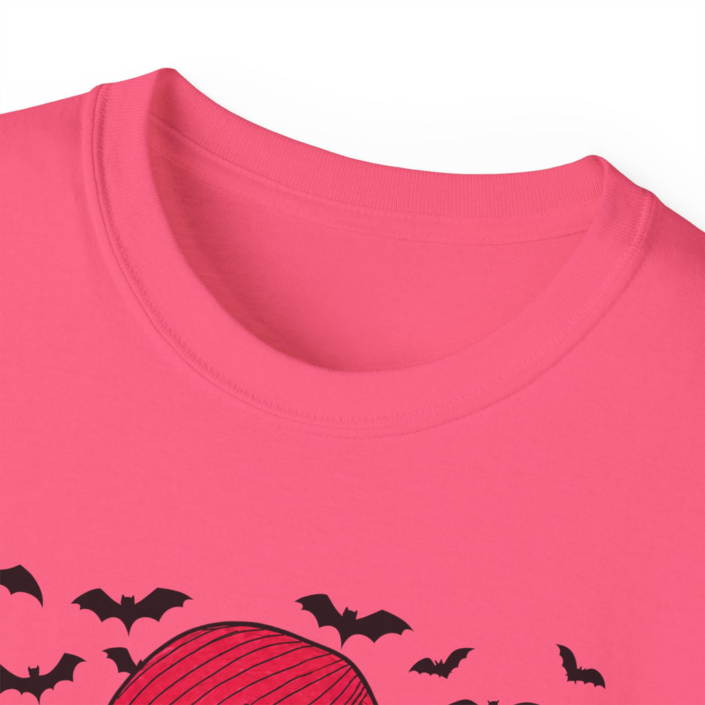 Dead Cute Goth Girl T-Shirt — Red-Haired Girl with Bats