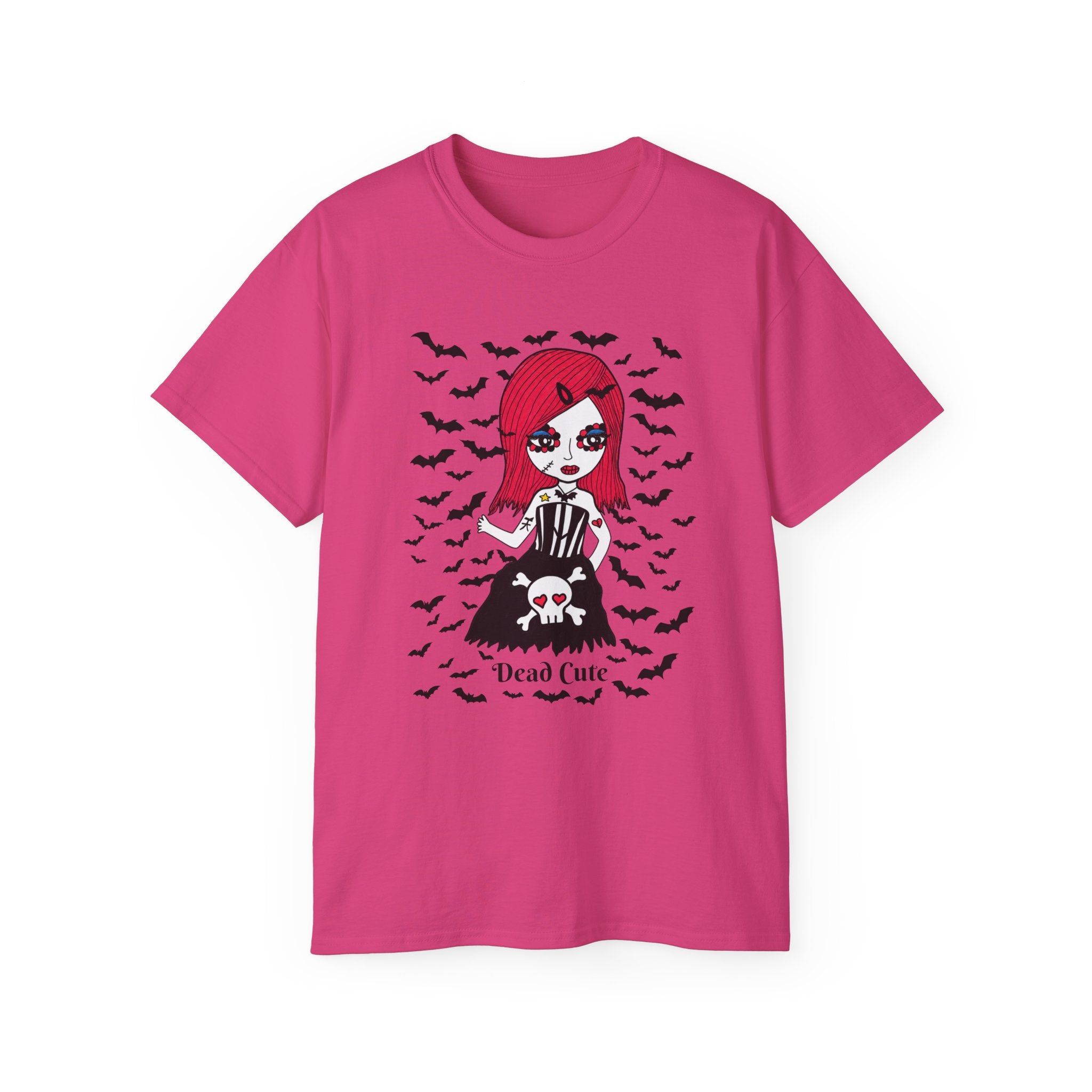 Dead Cute Goth T-Shirt — "Normal Is An Illusion" Morticia‑Style Tee