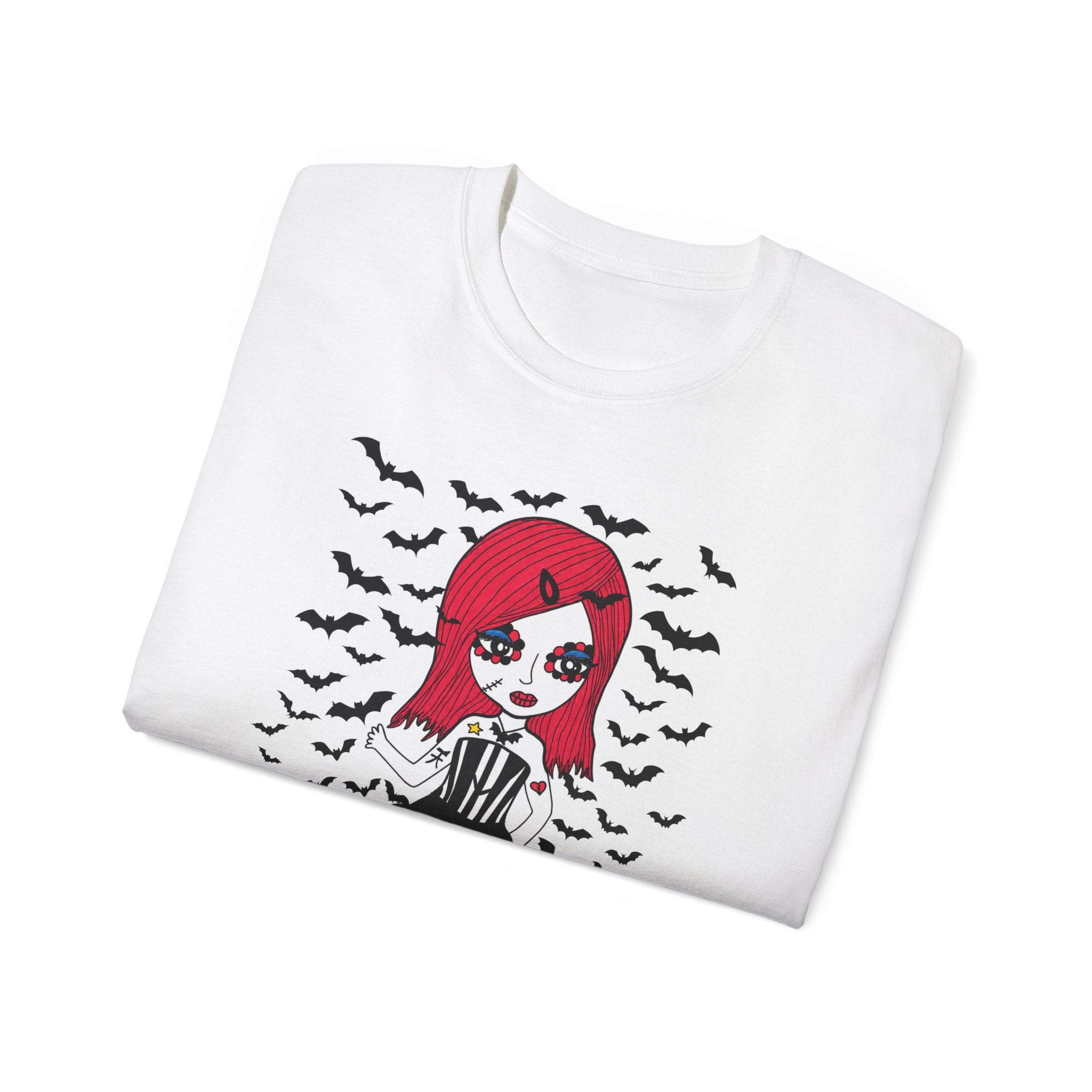 Dead Cute Goth T-Shirt — "Normal Is An Illusion" Morticia‑Style Tee
