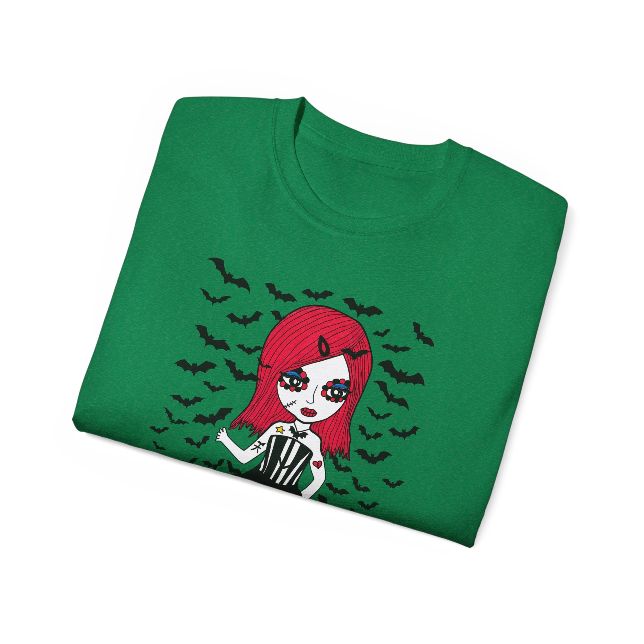 Dead Cute Goth T-Shirt — "Normal Is An Illusion" Morticia‑Style Tee