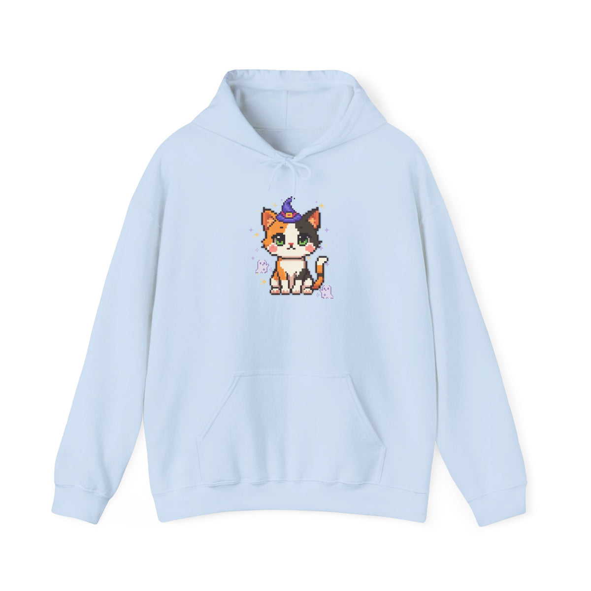 Cat Witch Hoodie — Cute Calico Kitten in Witch Hat Sweatshirt
