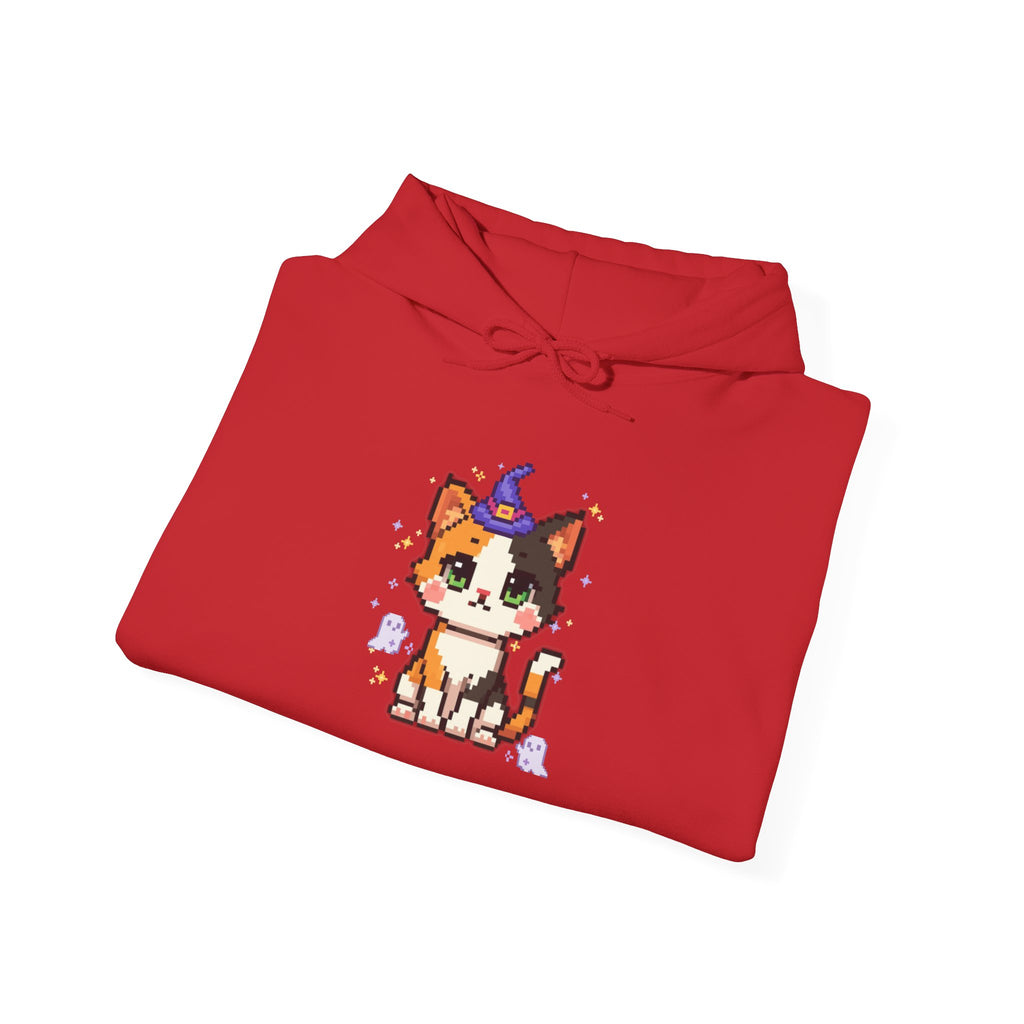 Cat Witch Hoodie — Cute Calico Kitten in Witch Hat Sweatshirt